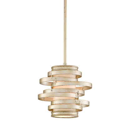 Corbett Lighting Vertigo Pendant in Warm Silver Leaf 128-41-WSL