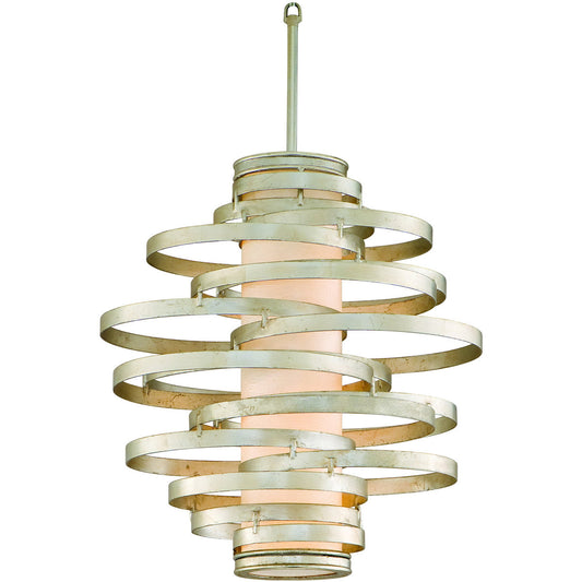 Corbett Lighting Vertigo Pendant in Modern Silver Leaf 128-42