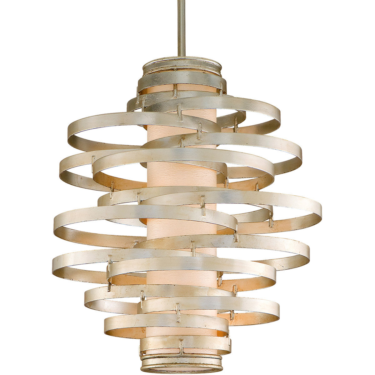 Corbett Lighting Vertigo Chandelier in Modern Silver Leaf 128-43