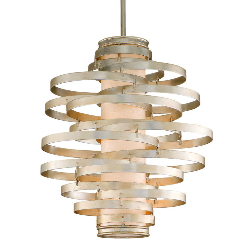 Corbett Lighting Vertigo Chandelier in Modern Silver Leaf 128-43