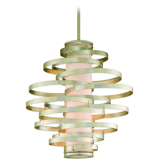 Corbett Lighting Vertigo Chandelier in Modern Silver Leaf 128-44