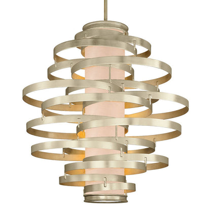 Corbett Lighting Vertigo Chandelier in Modern Silver Leaf 128-76