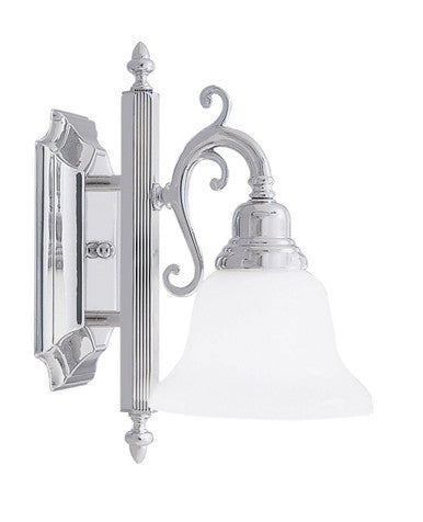 Livex Lighting French Regency Collection 1 Light Polished Chrome Bath Light in Polished Chrome 1281-05