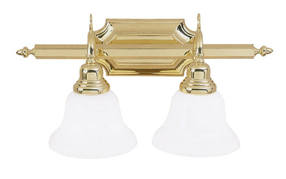 Livex Lighting French Regency Collection 2 Light Polished Brass Bath Light in Polished Brass 1282-02