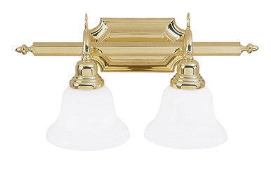 Livex Lighting French Regency Collection 2 Light Polished Brass Bath Light in Polished Brass 1282-02