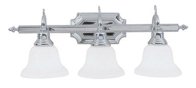 Livex Lighting French Regency Collection 3 Light Polished Chrome Bath Light in Polished Chrome 1283-05