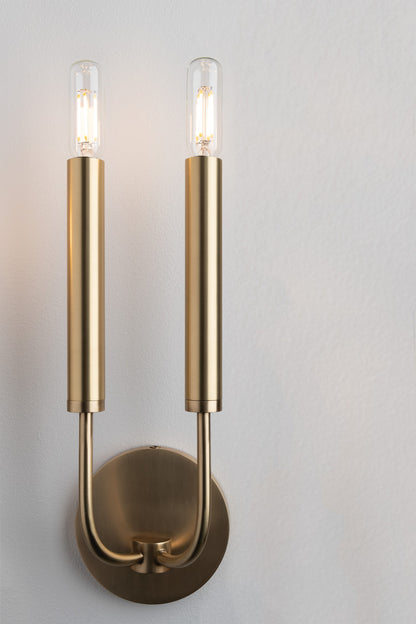 Hudson Valley Lighting Gideon Wall Sconce in Aged Brass 2600-AGB