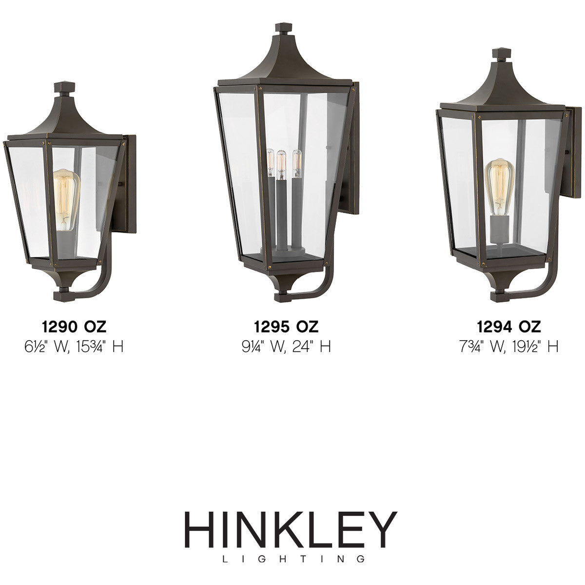 Hinkley Lighting Jaymes Medium Wall Mount Lantern Oil Rubbed Bronze 1294OZ