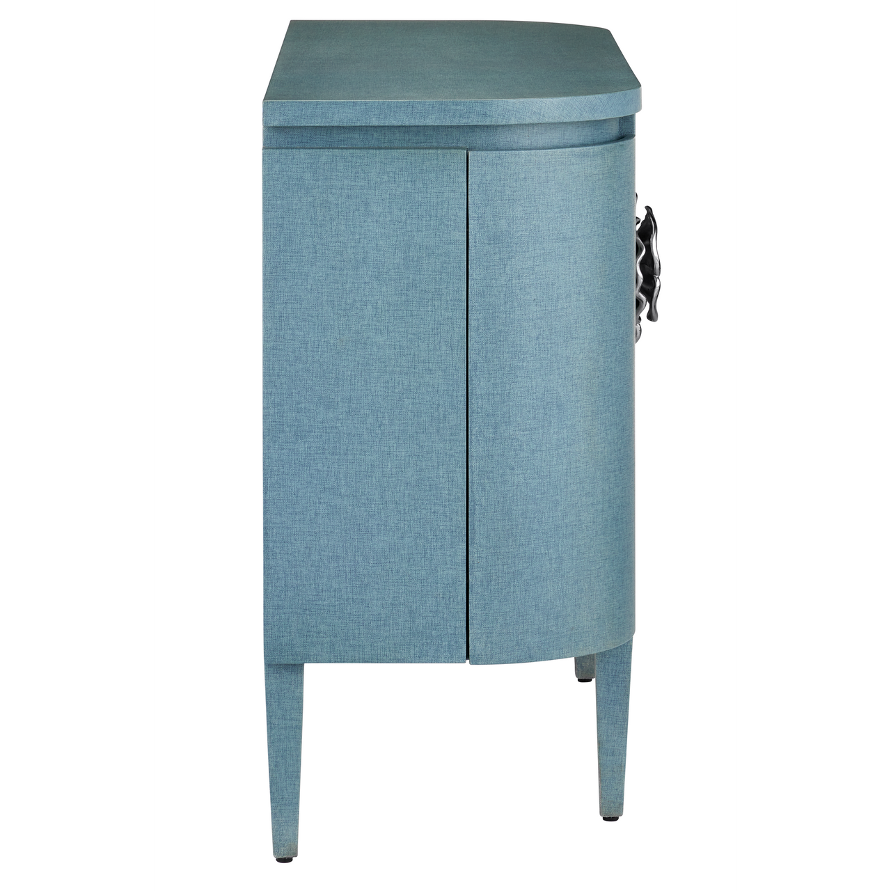 Currey & Co. Briallen Blue Demi-Lune Cabinet 3000-0280