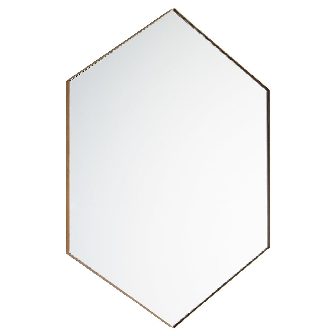 Quorum  Hexagon Brasson Mirror - Gold 13-2434-21