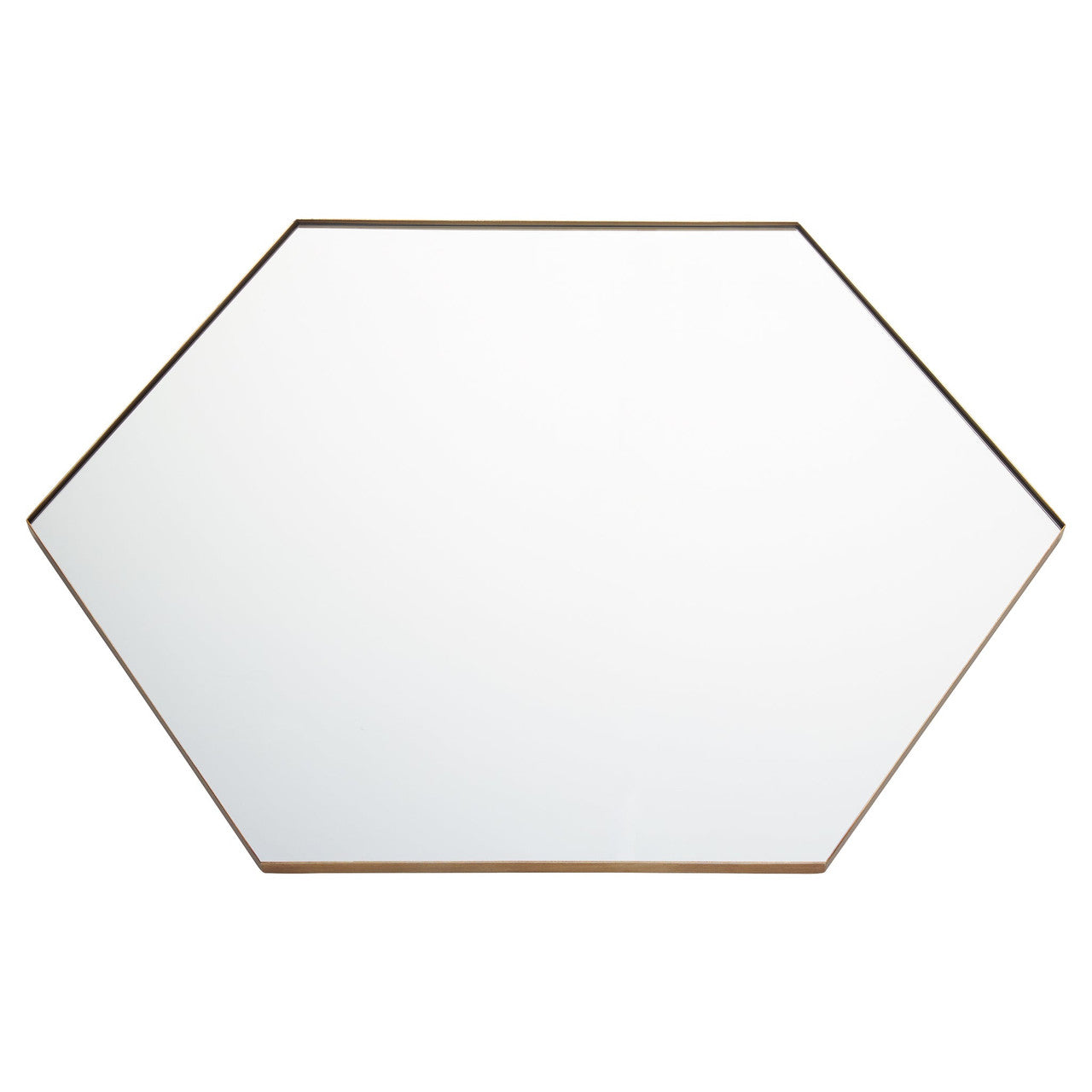 Quorum  Hexagon Brasson Mirror - Gold 13-2840-21