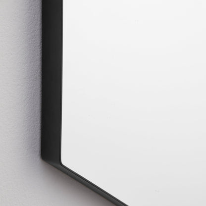 Quorum  Hexagon Brasson Mirror - Matte Black 13-2840-59