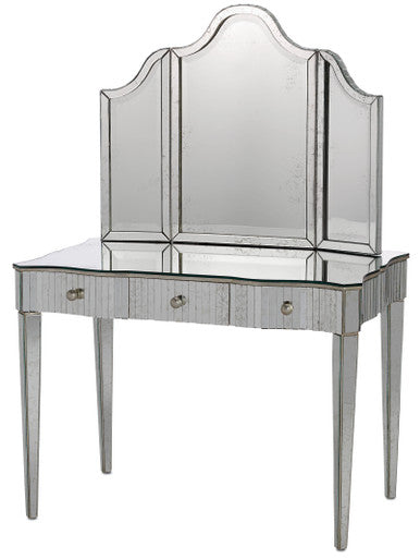 Currey & Co. Gilda Silver Vanity Mirror 1300