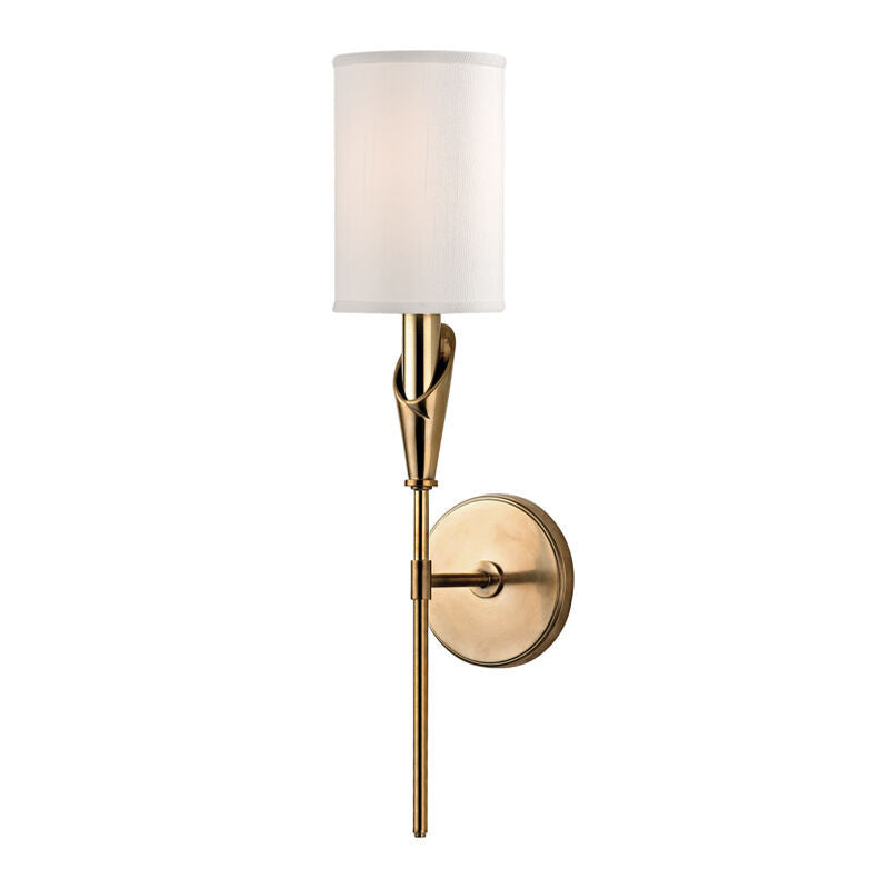 Hudson Valley Lighting Tate Wall Sconce in Aged Brass 1311-AGB