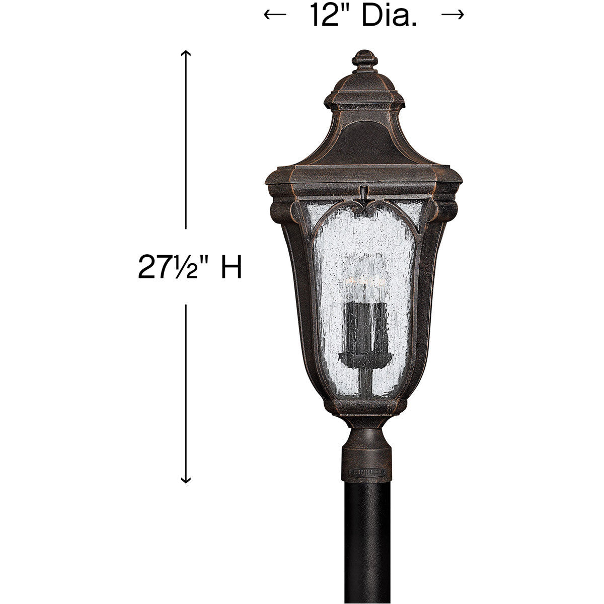 Hinkley Lighting Trafalgar Large Post Top or Pier Mount Lantern Mocha 1311MO