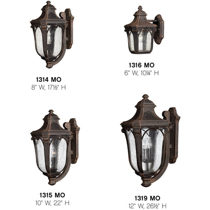 Hinkley Lighting Trafalgar Small Wall Mount Lantern Mocha 1314MO