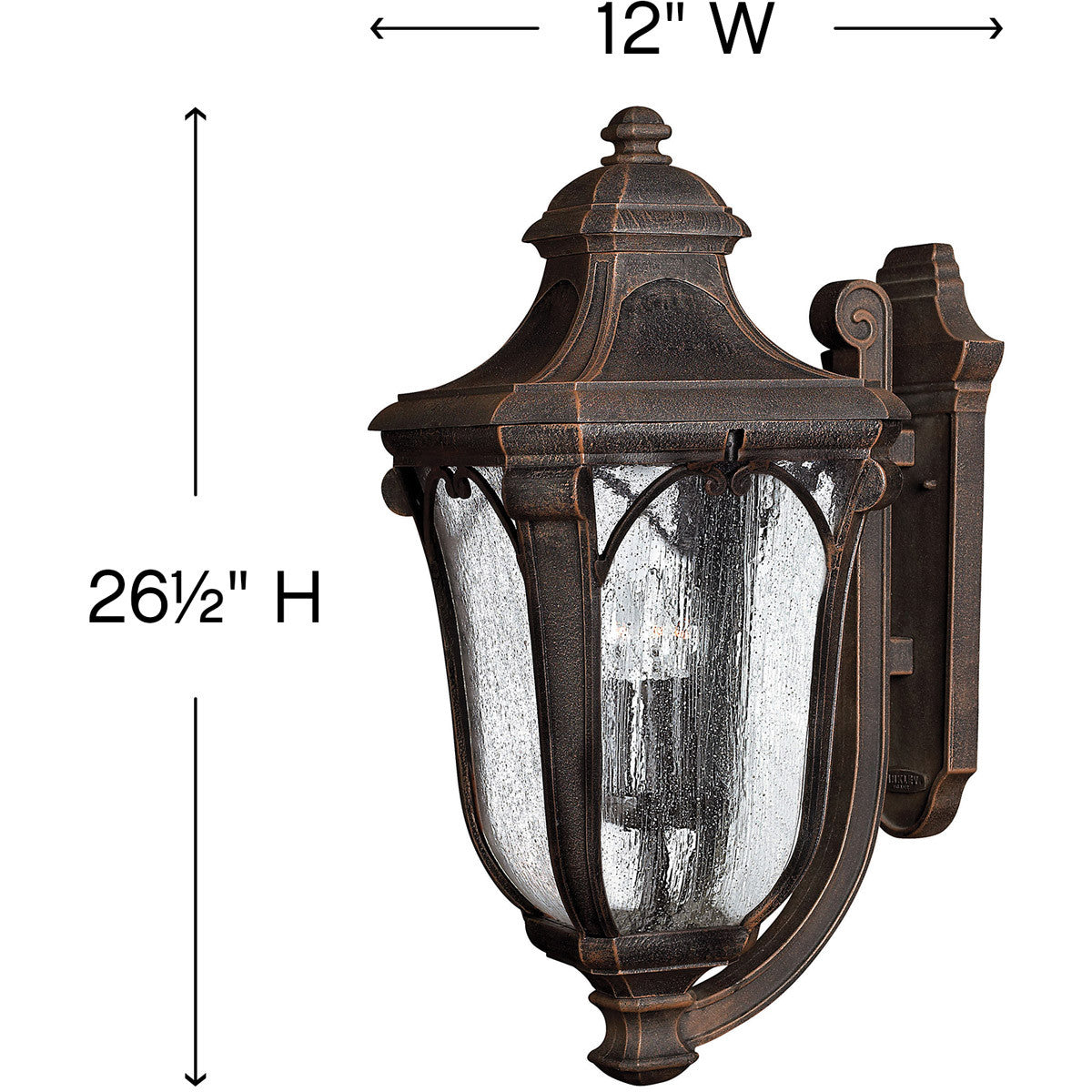 Hinkley Lighting Trafalgar Large Wall Mount Lantern Mocha 1319MO