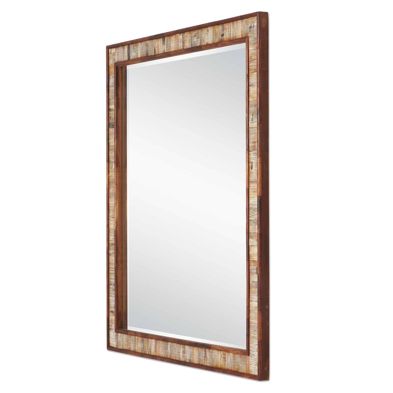 Currey & Co. 40" Hyson Large Square Horn Wall Mirror 1000-0135