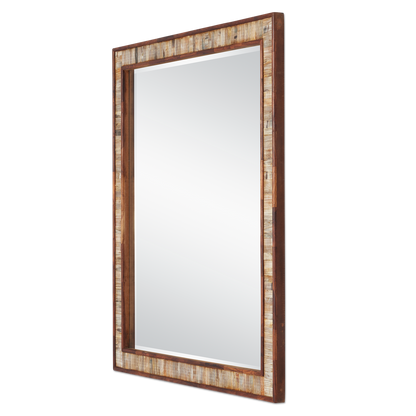 Currey & Co. 40" Hyson Large Square Horn Wall Mirror 1000-0135