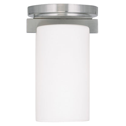 Livex Lighting Astoria Collection 1 Light Brushed Nickel Ceiling Mount in Brushed Nickel 1320-91