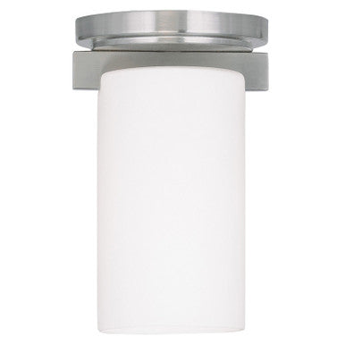 Livex Lighting Astoria Collection 1 Light Brushed Nickel Ceiling Mount in Brushed Nickel 1320-91