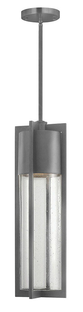 Hinkley Lighting Shelter Medium Hanging Lantern Hematite Integrated LED Bulb(s) 1322HE-LED