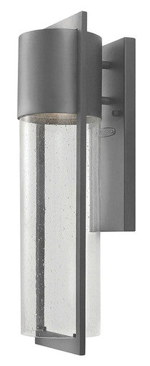 Hinkley Lighting Shelter Medium Wall Mount Lantern Hematite Integrated LED Bulb(s) 1324HE-LED