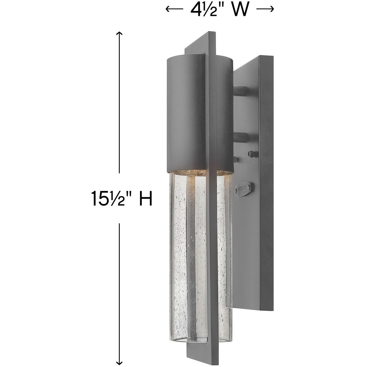 Hinkley Lighting Shelter Extra Small Wall Mount Lantern Hematite 1326HE