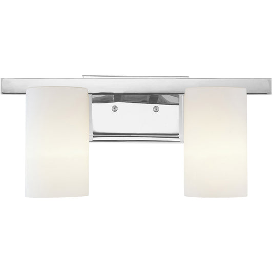 Livex Lighting Astoria Collection 2 Light Polished Chrome Bath Light in Polished Chrome 1332-05