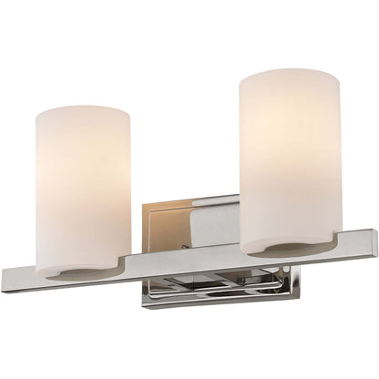 Livex Lighting Astoria Collection 2 Light Polished Chrome Bath Light in Polished Chrome 1332-05