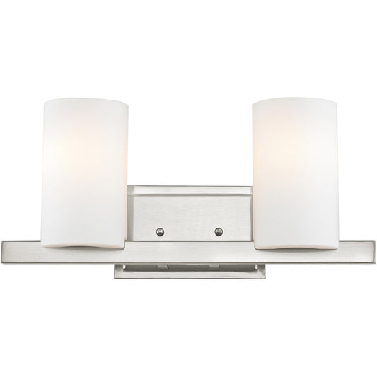 Livex Lighting Astoria Collection 2 Light Brushed Nickel Bath Light in Brushed Nickel 1332-91