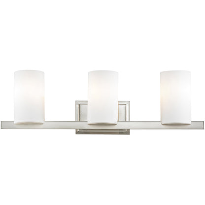 Livex Lighting Astoria Collection 3 Light Brushed Nickel Bath Light in Brushed Nickel 1333-91