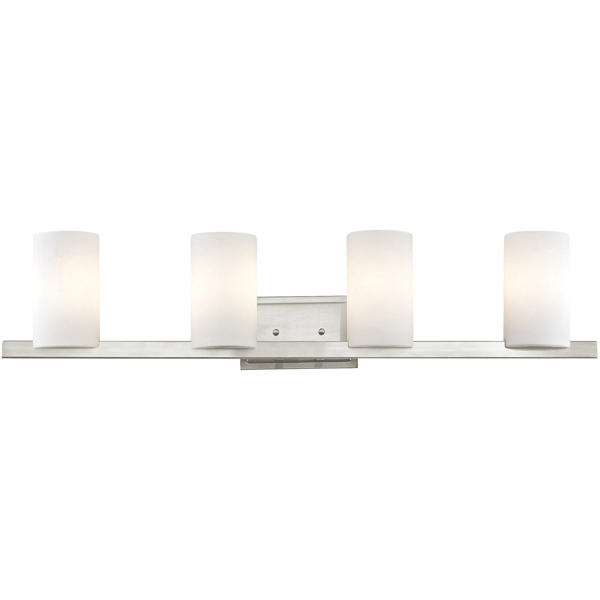 Livex Lighting Astoria Collection 4 Light Brushed Nickel Bath Light in Brushed Nickel 1334-91