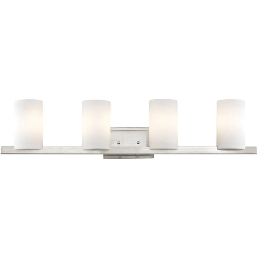 Livex Lighting Astoria Collection 4 Light Brushed Nickel Bath Light in Brushed Nickel 1334-91