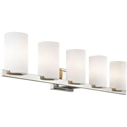 Livex Lighting Astoria Collection 5 Light Polished Chrome Bath Light in Polished Chrome 1335-05