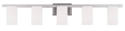 Livex Lighting Astoria Collection 5 Light Brushed Nickel Bath Light in Brushed Nickel 1335-91