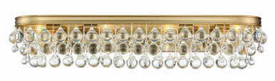 Crystorama Calypso 8 Light Crystal Teardrop Vibrant Gold Bathroom Vanity 134-VG