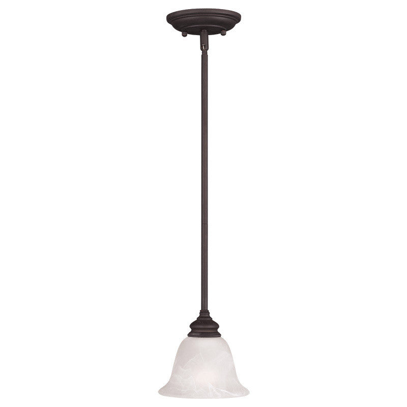 Livex Lighting Essex Collection 1 Light Bronze Mini Pendant in Bronze 1340-07