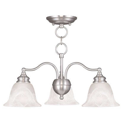 Livex Lighting Essex Collection 3 Light BN Chandelier/Ceiling Mount in Brushed Nickel 1343-91