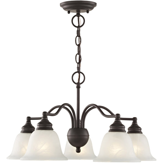 Livex Lighting Essex Collection 5 Light Bronze Chandelier/Ceiling Mount in Bronze 1346-07