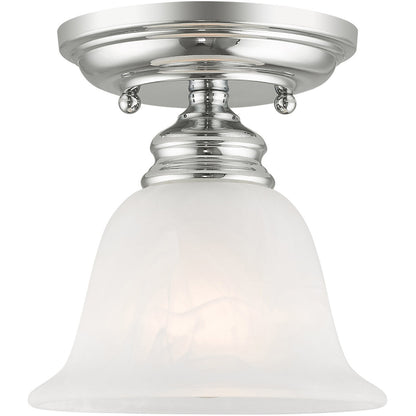 Livex Lighting Essex Collection 1 Light Polished Chrome Ceiling Mount in Polished Chrome 1350-05