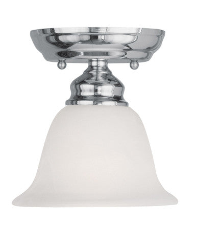 Livex Lighting Essex Collection 1 Light Polished Chrome Ceiling Mount in Polished Chrome 1350-05