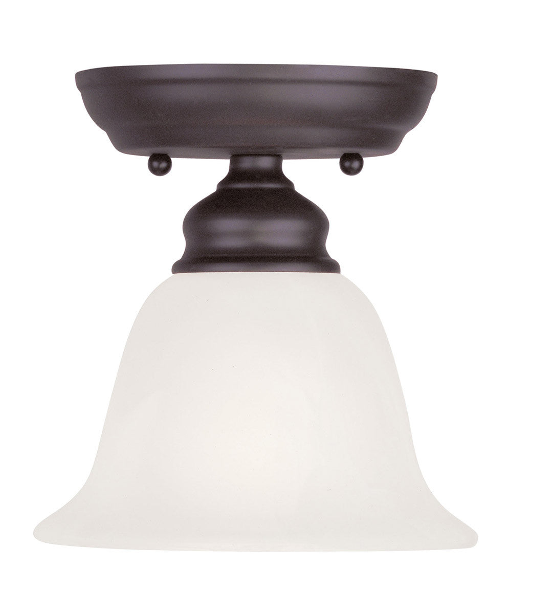 Livex Lighting Essex Collection 1 Light Bronze Ceiling Mount in Bronze 1350-07