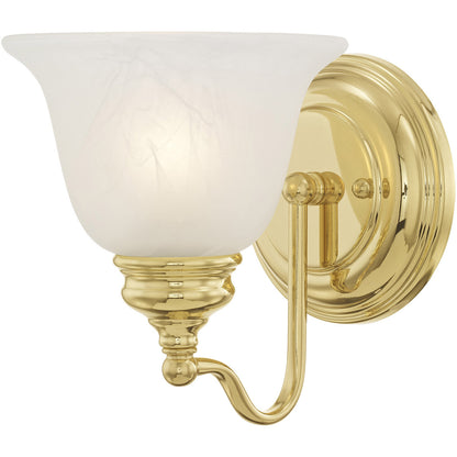 Livex Lighting Essex Collection 1 Light Polished Brass Bath Light in Polished Brass 1351-02