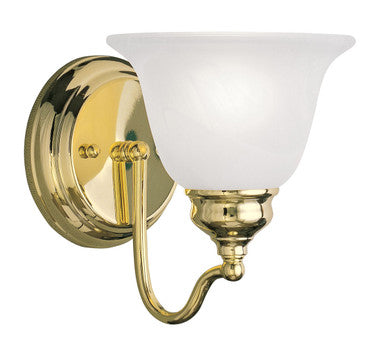 Livex Lighting Essex Collection 1 Light Polished Brass Bath Light in Polished Brass 1351-02