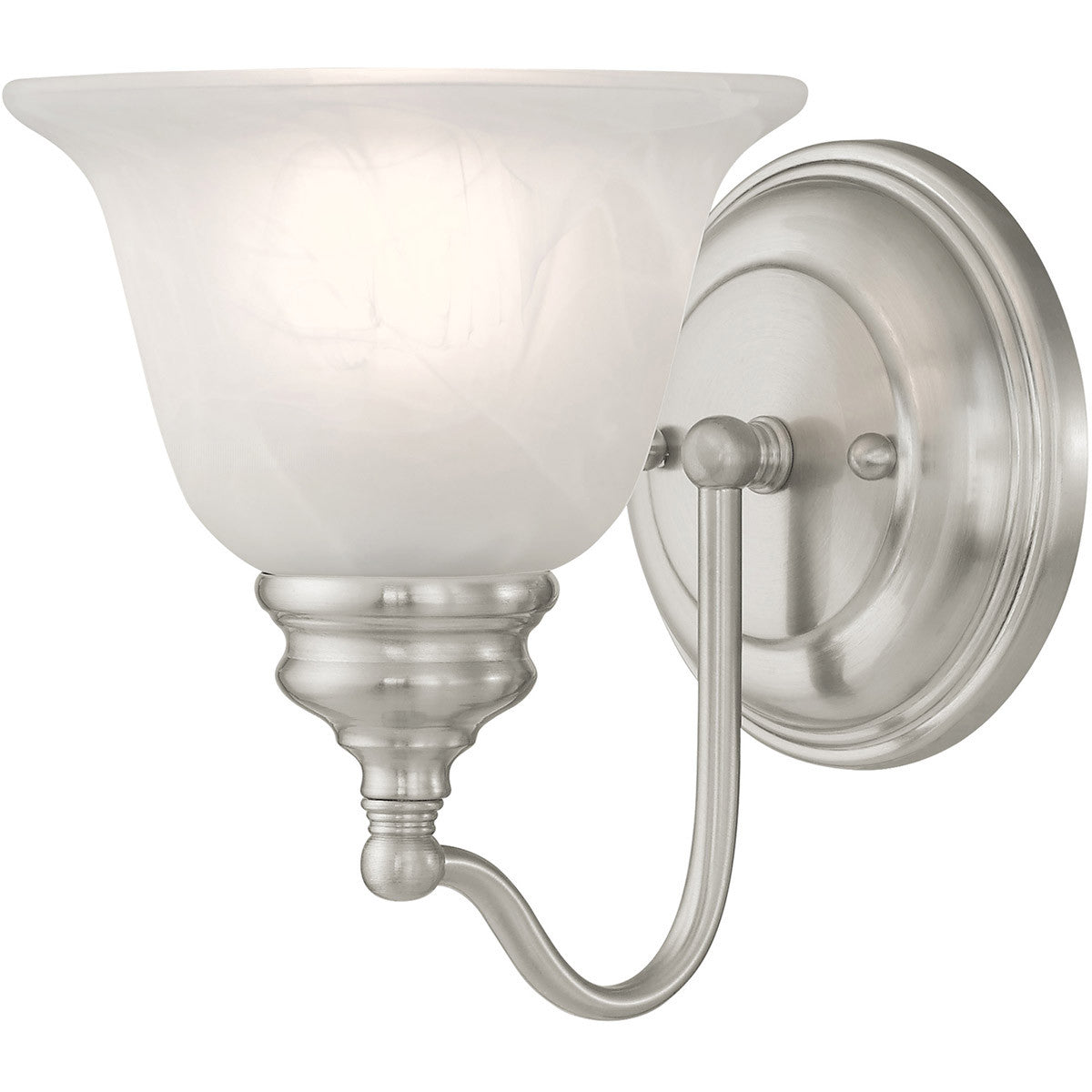 Livex Lighting Essex Collection 1 Light Brushed Nickel Bath Light in Brushed Nickel 1351-91