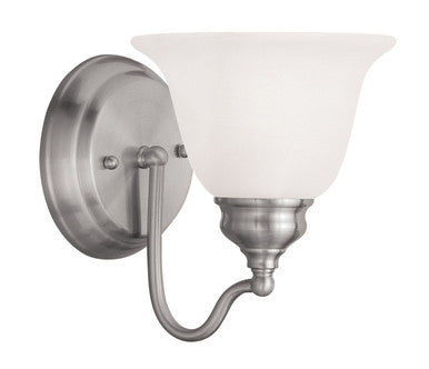 Livex Lighting Essex Collection 1 Light Brushed Nickel Bath Light in Brushed Nickel 1351-91