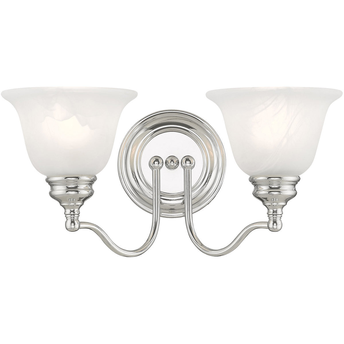 Livex Lighting Essex Collection 2 Light Polished Chrome Bath Light in Polished Chrome 1352-05