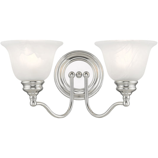 Livex Lighting Essex Collection 2 Light Polished Chrome Bath Light in Polished Chrome 1352-05