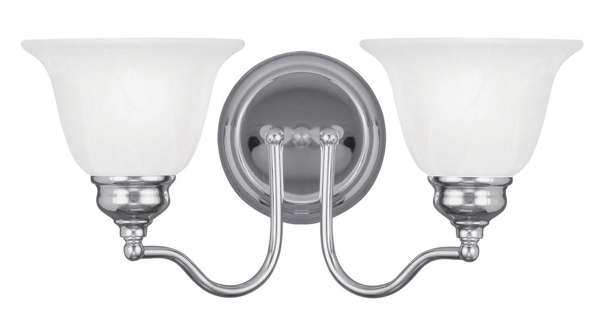 Livex Lighting Essex Collection 2 Light Polished Chrome Bath Light in Polished Chrome 1352-05